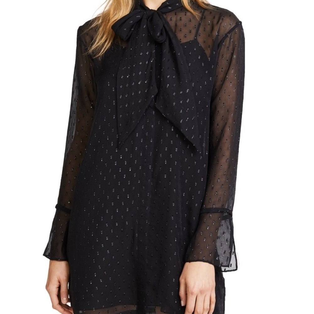 Theory Womens Silk Metallic Cocktail Dress SIZE 6